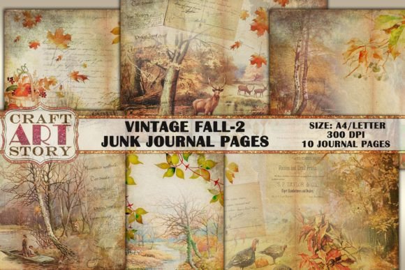 Download Vintage Fall Junk Journal Kit-2 - Vintage Collection