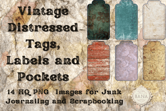 Download Vintage Distressed Tags, Labels, Pockets - Pocket Collection