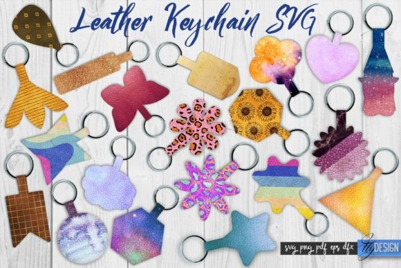 Download Leather Keychain SVG Bundle | Key Fob - Key Collection