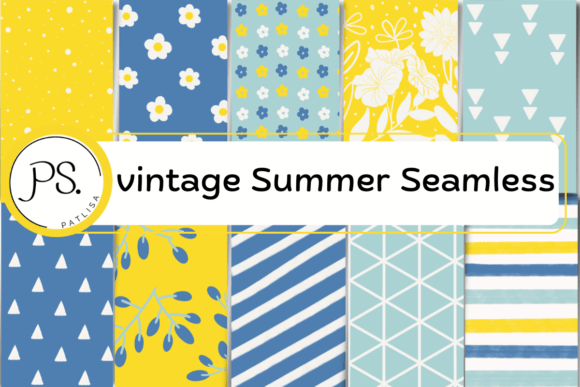 Download Boho Vintage Summer Seamless Patterns - Vintage Collection