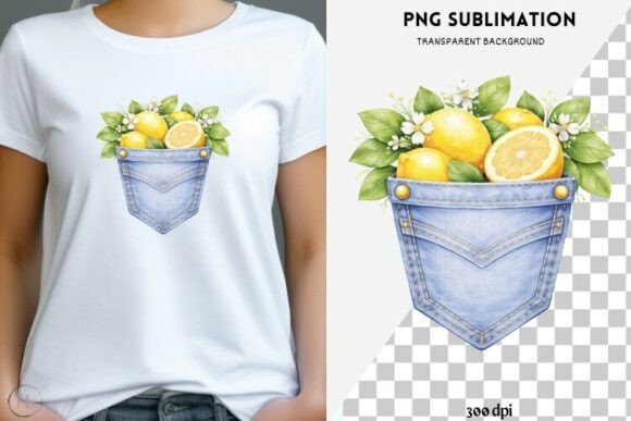 Download Denim Pocket with Flowers Png Design - Pocket Collection