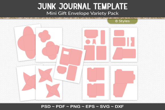 Download Junk Journal Pockets and Tags Template - Pocket Collection