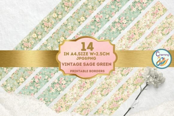 Download Fussy Cut: Vintage Sage Green - Vintage Collection