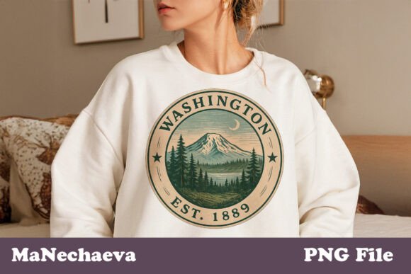 Download Us States Vintage Stamp Washington PNG - Vintage Collection