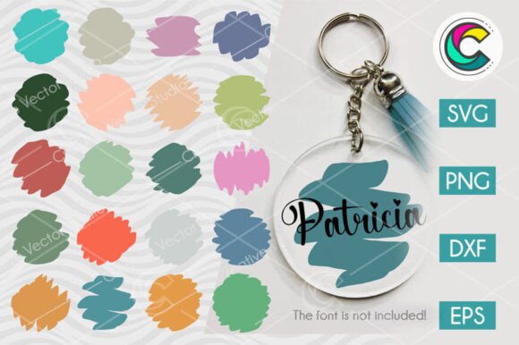 Download Brush Round Keychain SVG Patterns - Key Collection