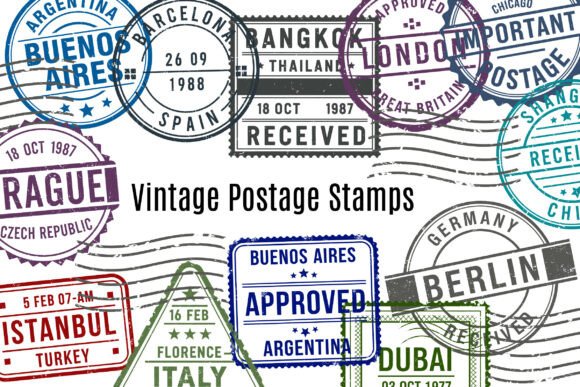 Download Vintage Postage Stamp Bundle - Vintage Collection