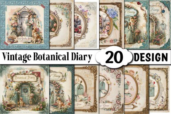 Download Vintage Botanical Diary Junk Journals - Vintage Collection