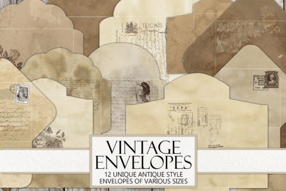 Download Vintage Coffee Stained Envelopes - Vintage Collection