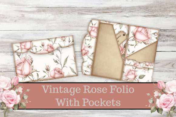 Download Vintage Rose Folio with Pockets, - Pocket Collection