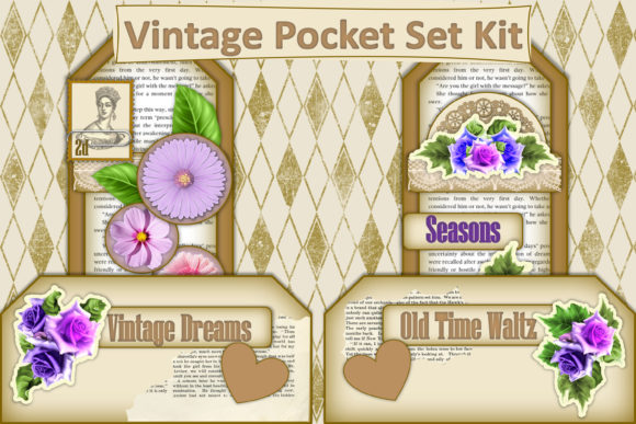 Download Vintage Pockets Journal Ephemera Kit - Pocket Collection