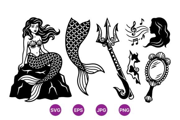 Download Vintage Mermaid Illustration Pack - Vintage Collection