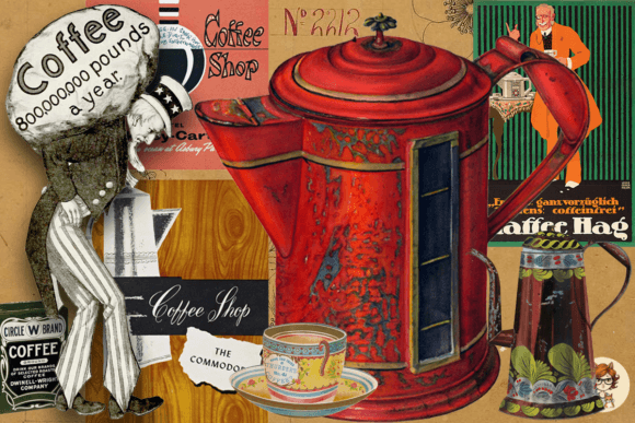 Download 40 Vintage Coffee Ephemera - Vintage Collection