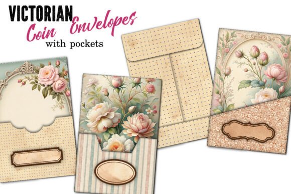 Download Vintage Floral Coin Envelopes &amp; Pockets - Pocket Collection