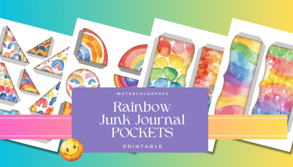 Download Rainbow Junk Journal Pockets - Pocket Collection