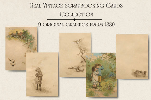 Download Real Vintage Scrapbooking Cards - Vintage Collection