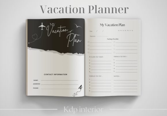Download Vacation Planner | KDP Interior - Vacation planner Collection