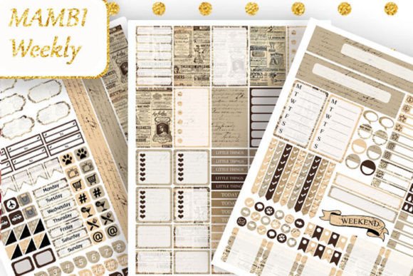 Download Planner Stickers Vintage Newspaper Print - Vintage Collection