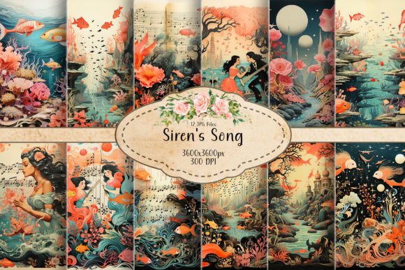 Download Vintage Mermaid Fantasy - Vintage Collection