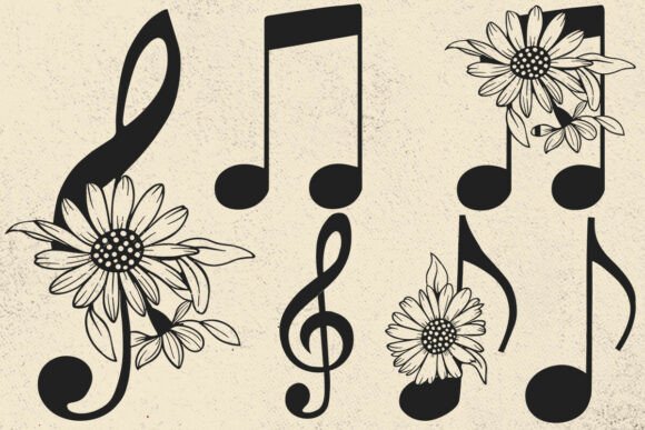Download Music Svg, Sol Key Svg, Floral Svg - Key Collection