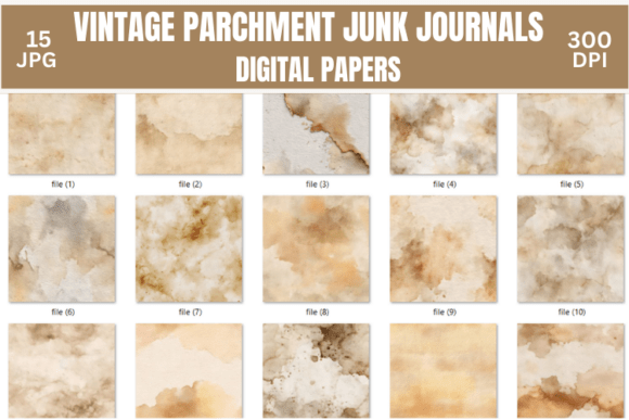 Download Vintage Parchment Junk Journals Paper - Vintage Collection